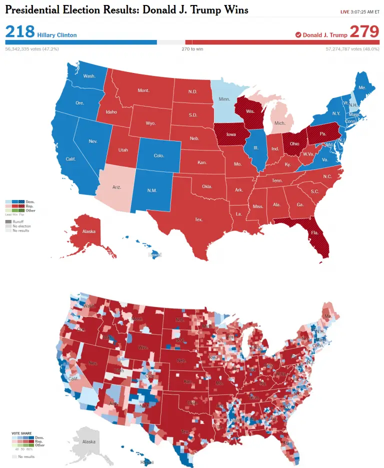 Presidential election results: Donald Trump wins - Vivid Maps