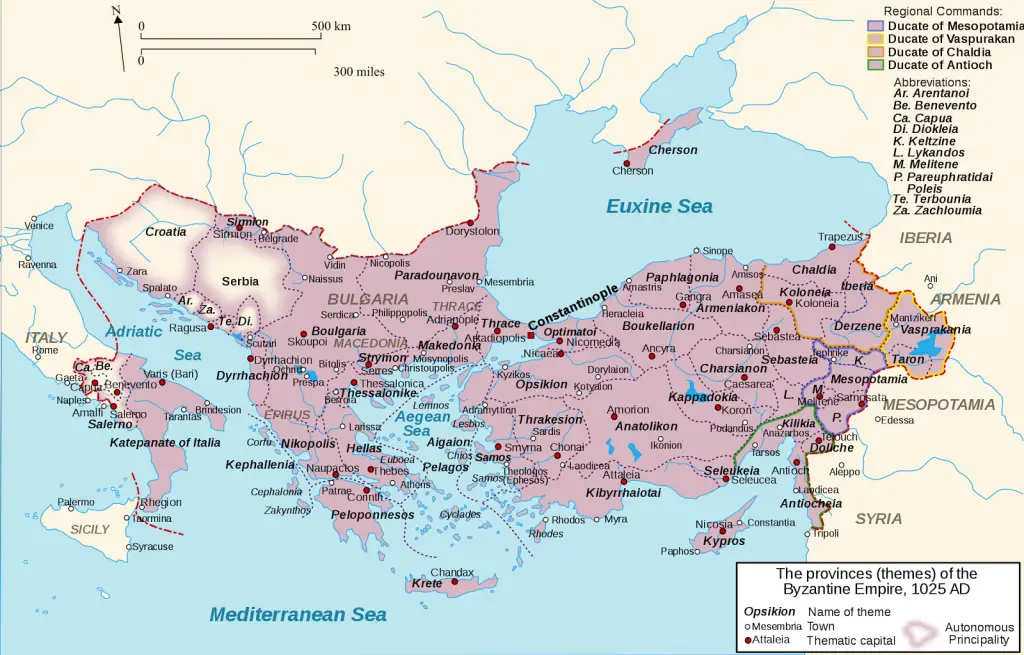 The Byzantine Empire 1025AD Vivid Maps   Byzantine 1024x655 