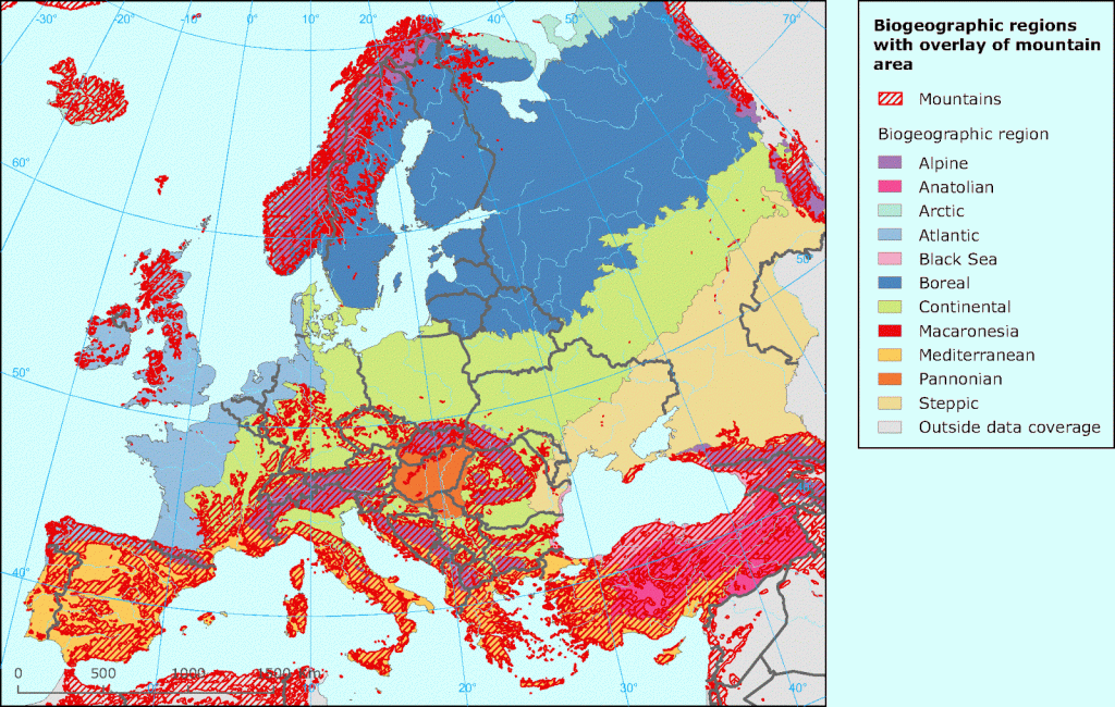 Biogeographic Regions Of Europe Vivid Maps   Europe Ecoregions 1024x650 