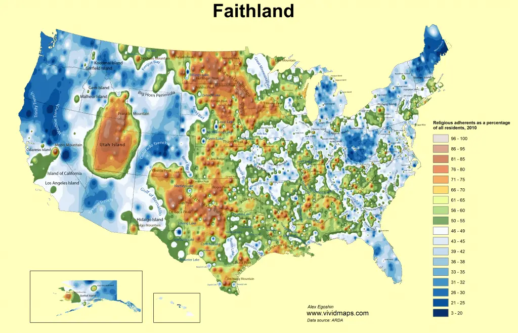 Animated Map: Faithland, 1890 - 2010 - Vivid Maps