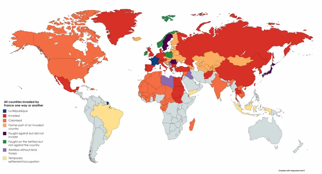 All countries invaded by France