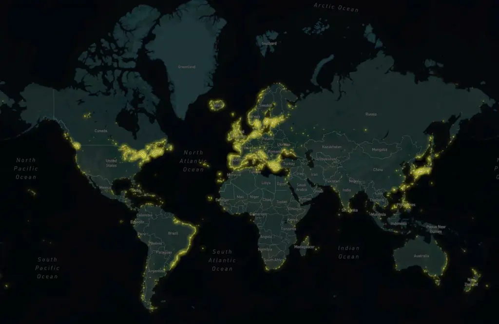 Lighthouses of the World Vivid Maps