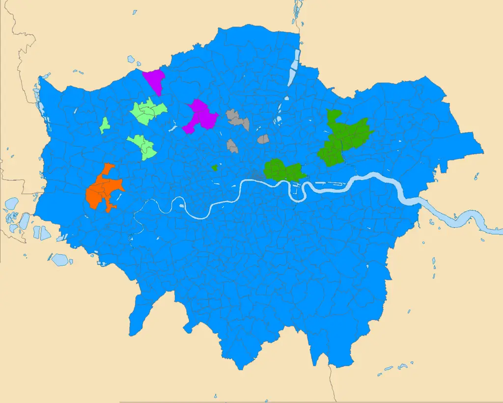 Map of London by Religion