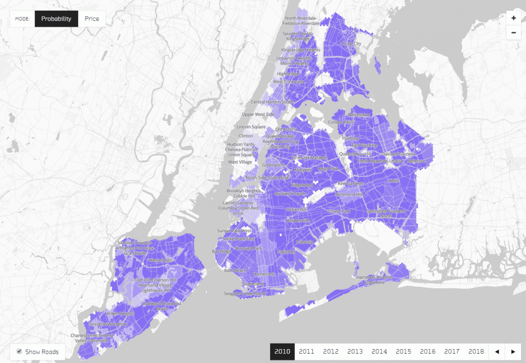 how many acres of land is new york city