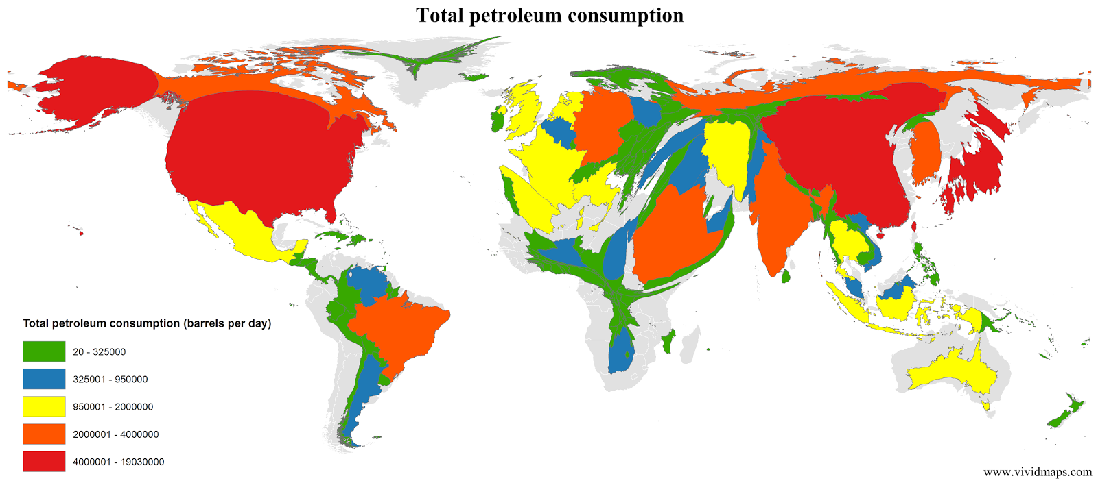 Total petroleum consumption