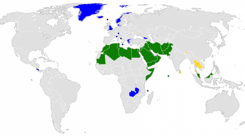 Religions Around The World Map