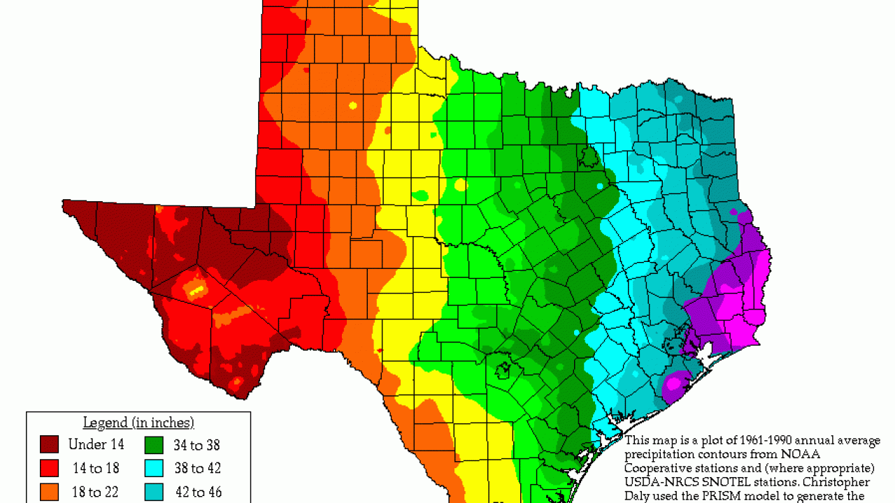 Texas Rainfall Totals By City