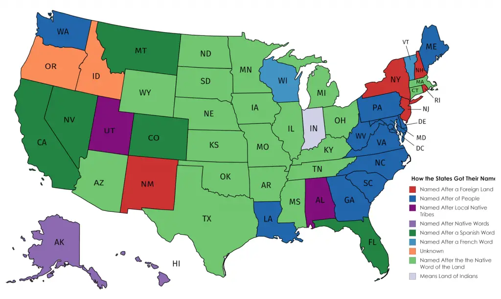 How Each State got its Name - Vivid Maps