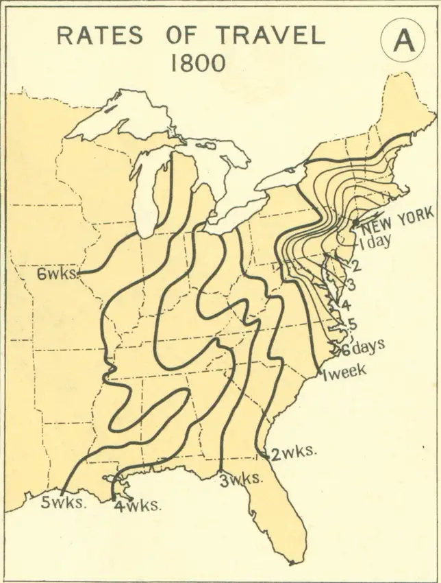 How long would it take you to travel from New York to the rest of