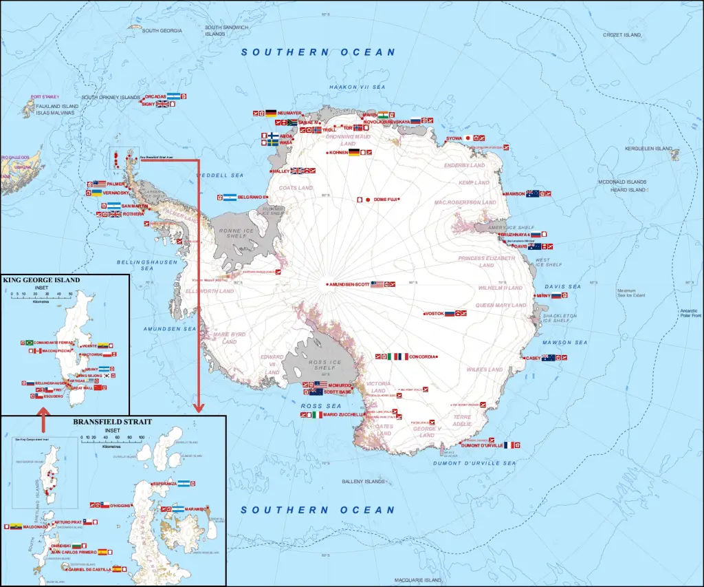 Humans in Antarctica - Vivid Maps