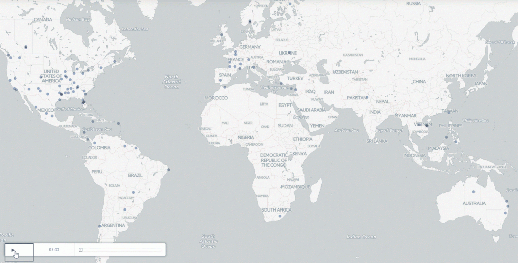 One hour of #brexit around the world - Vivid Maps