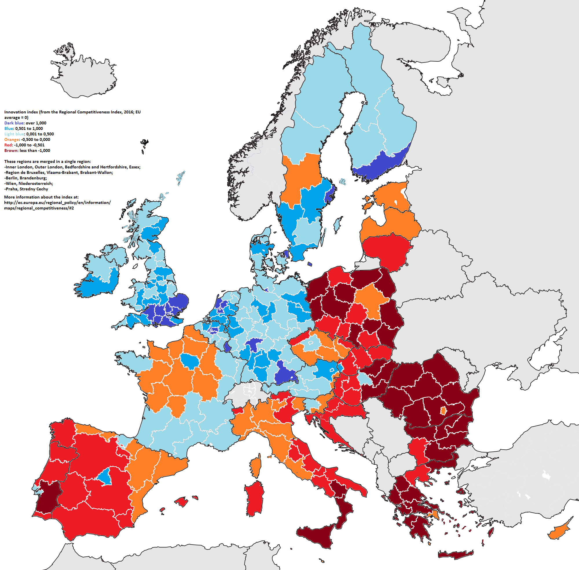 EU Regional innovation index (2016) - Vivid Maps