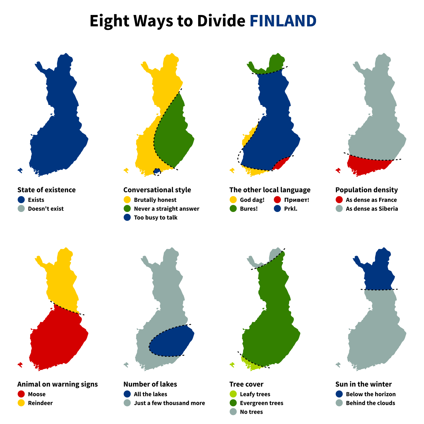 8 Ways to Divide Finland