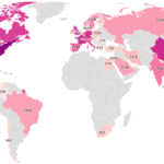 World map of millionaires in 2024
