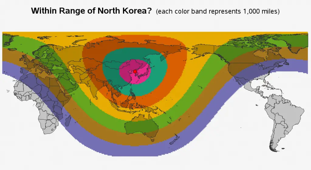 Within range of North Korea?