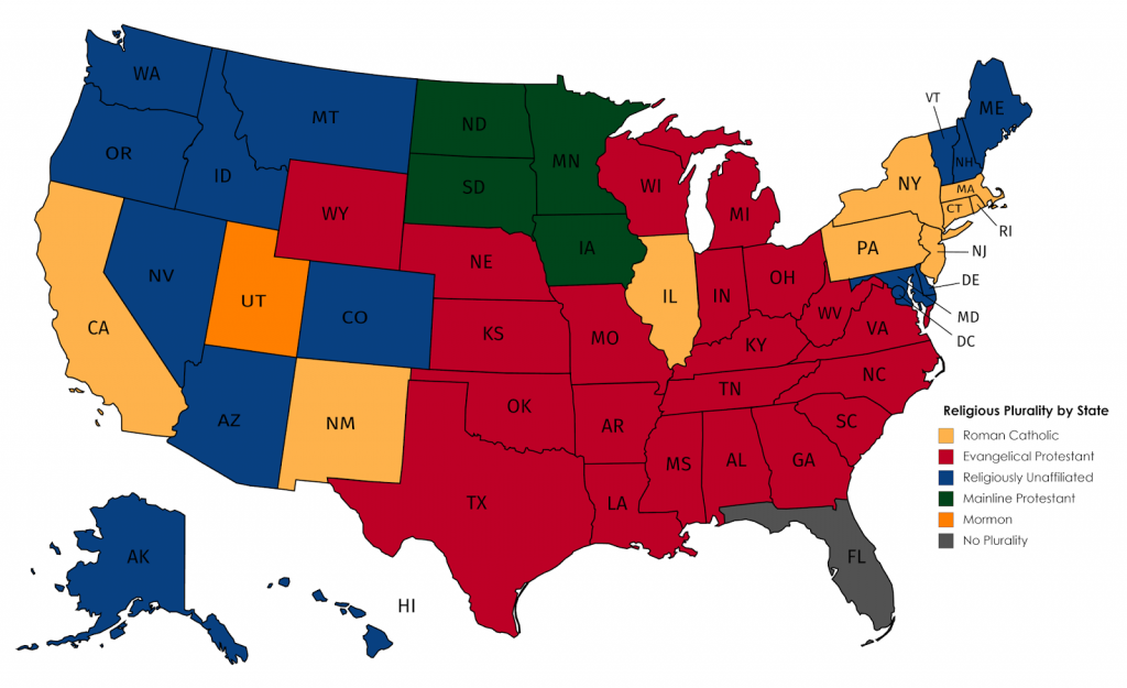 Religious Plurality by U.S. State