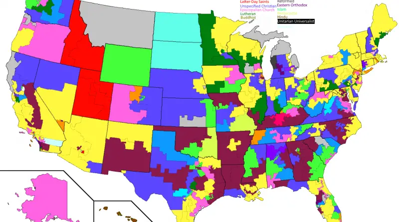 Maps of World Religions - Vivid Maps