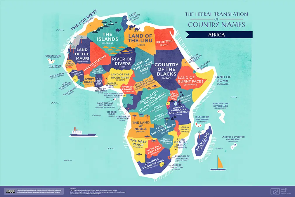 The Literal Translation of Country Names (Africa)