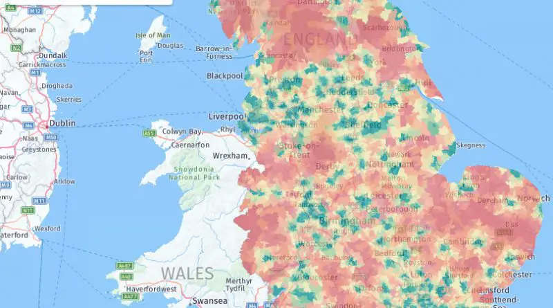 UK: Travel time to hospital