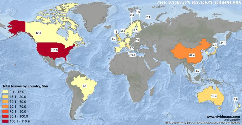 The biggest gamblers in the world - Vivid Maps