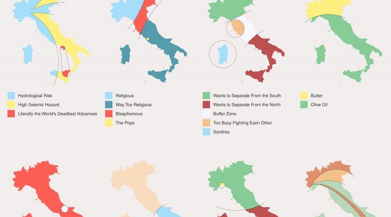 Map of Most Valuable Italian Brands - Vivid Maps