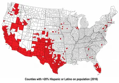 Percentage of state population that is Hispanic or Latino - Vivid Maps