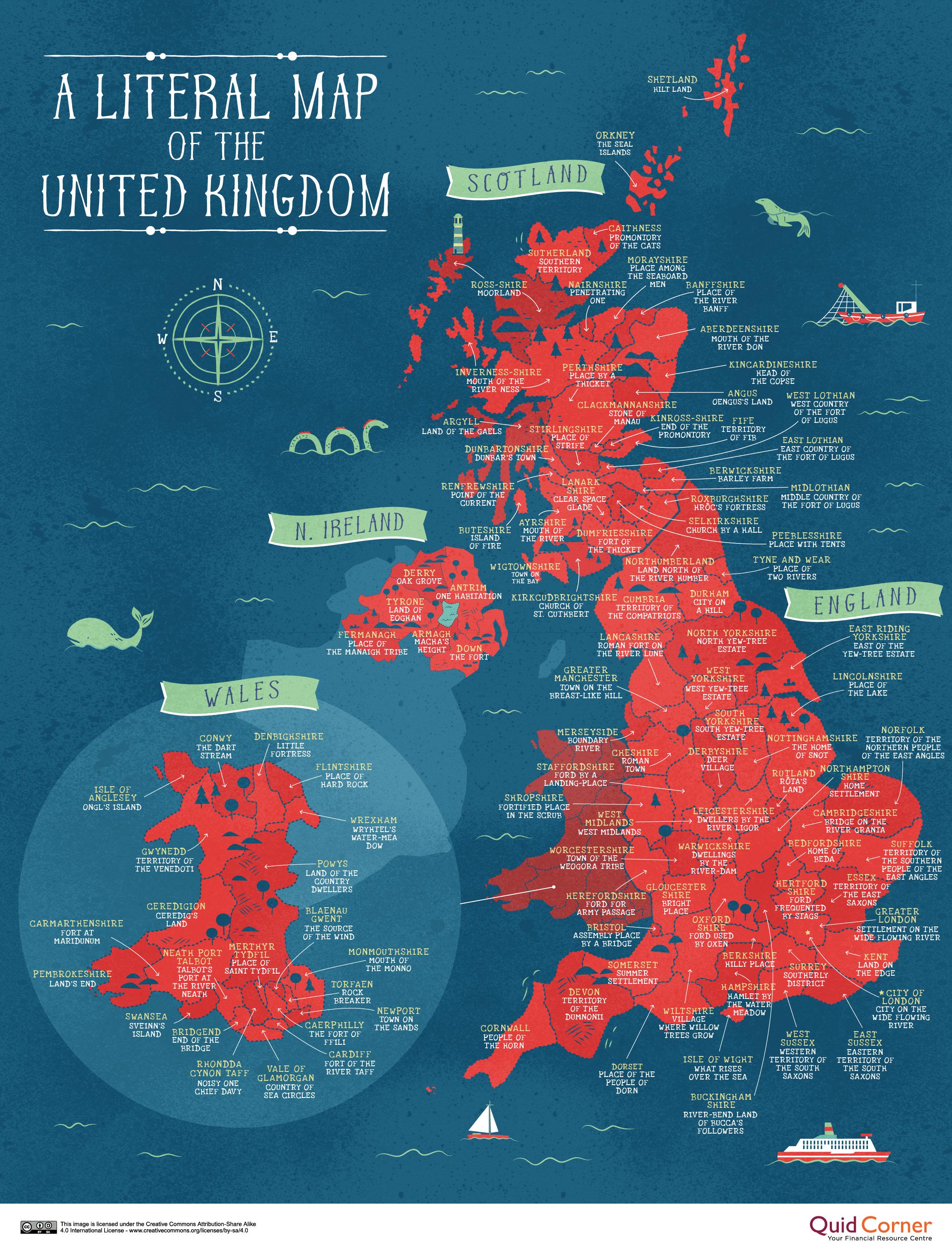 A literal map of the UK