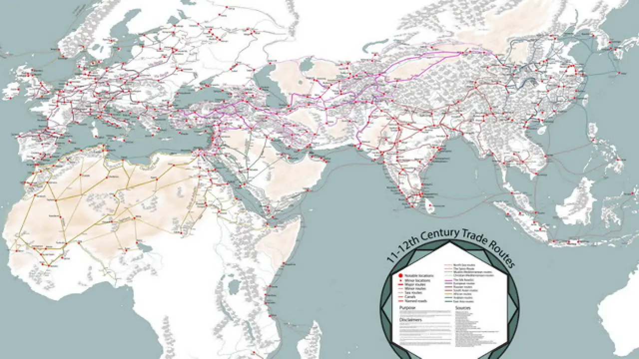 Map Showing the Sources of Viking Trade Goods • MyLearning