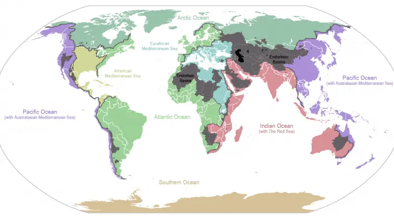 Oceanic Drainage of the World