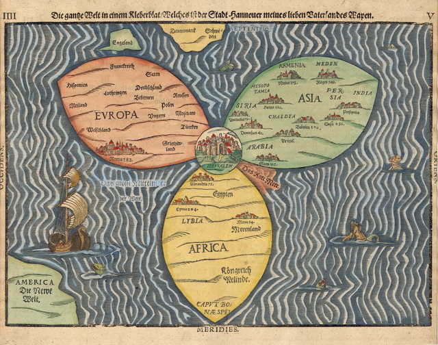 The Bünting Cloverleaf Map: When Jerusalem Was the Center of the World A map made in 1500s Jerusalem