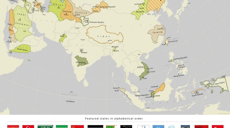 Former states in Asia (1860 - 2018)