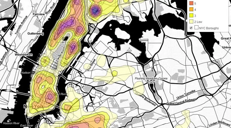 The Rat Density Map of New York City