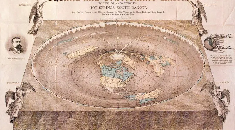 Map of the square and stationary Earth