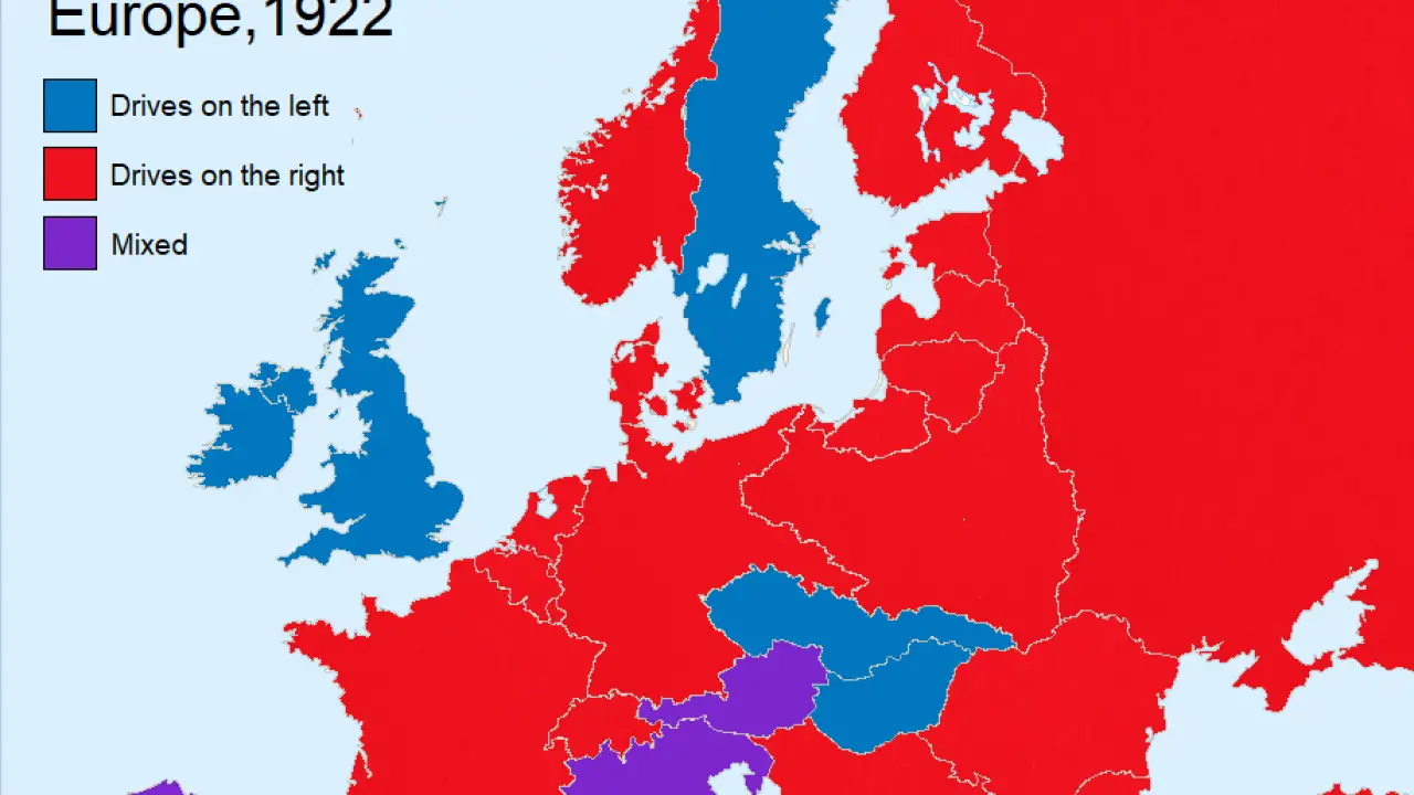 Directional Maps Driving Directions Countries Driving On The Left Or Right - Vivid Maps