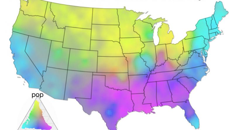 /pop/soda/coke map with a trivariate color encoding