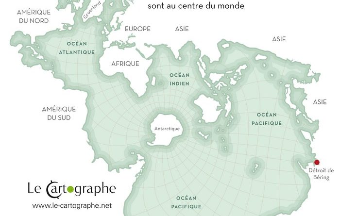 pilhaus projection centered in Antartica