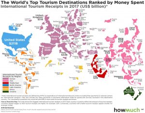 The World's Top Tourism Destinations Ranked by Money Spent - Vivid Maps