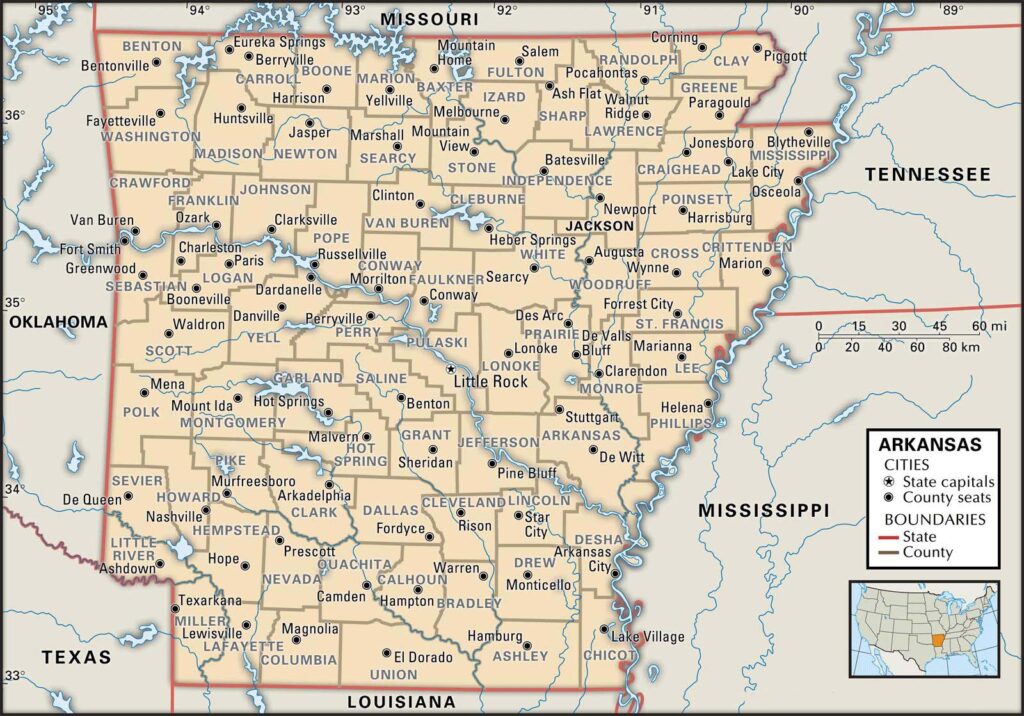 Map of Arkansas