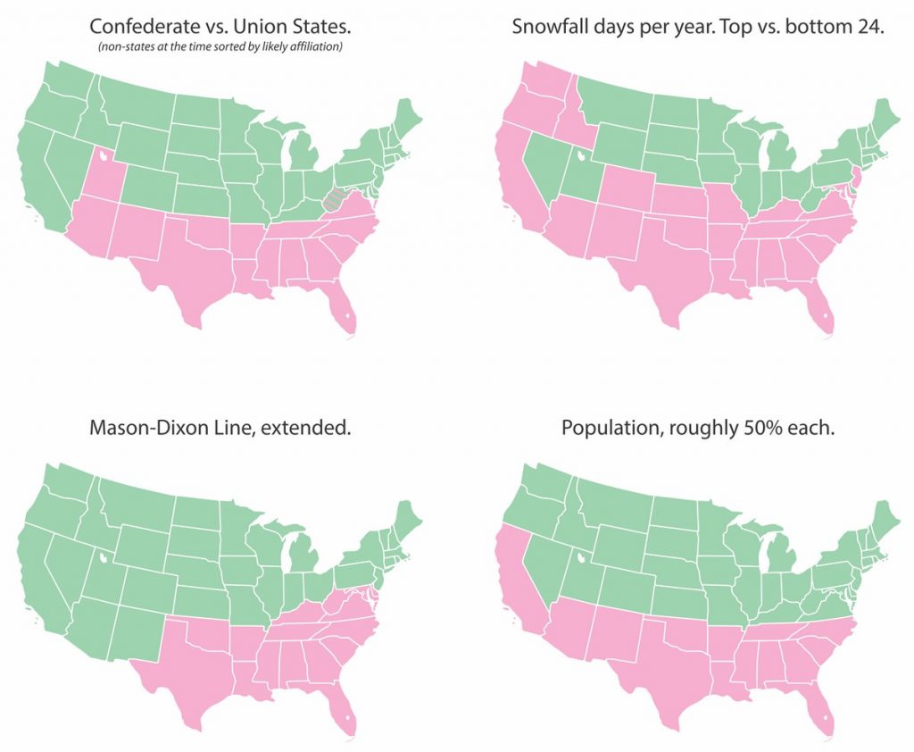 Regions of the United States - North South 1024x842 