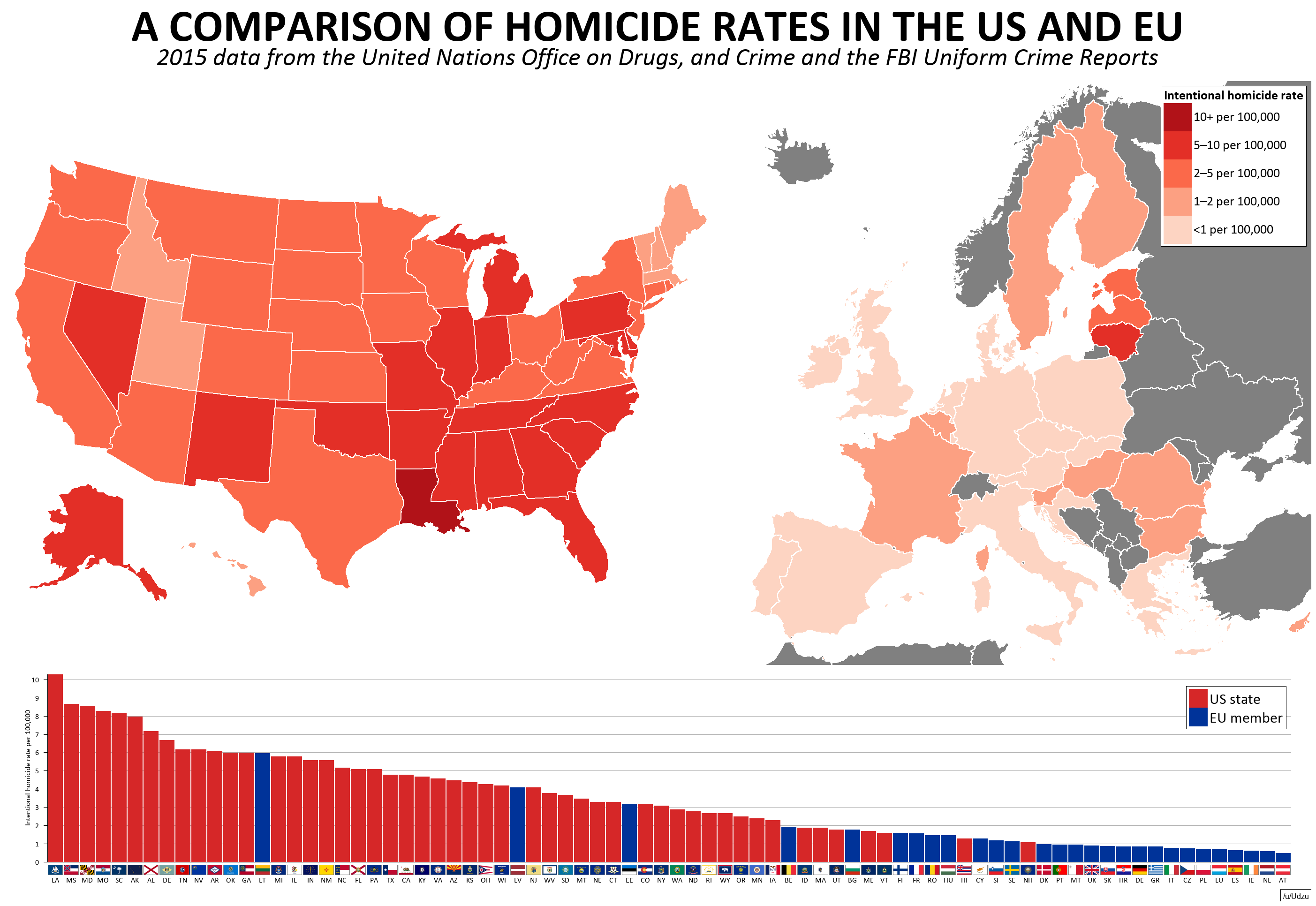 Homicide Rate In The United States Vivid Maps