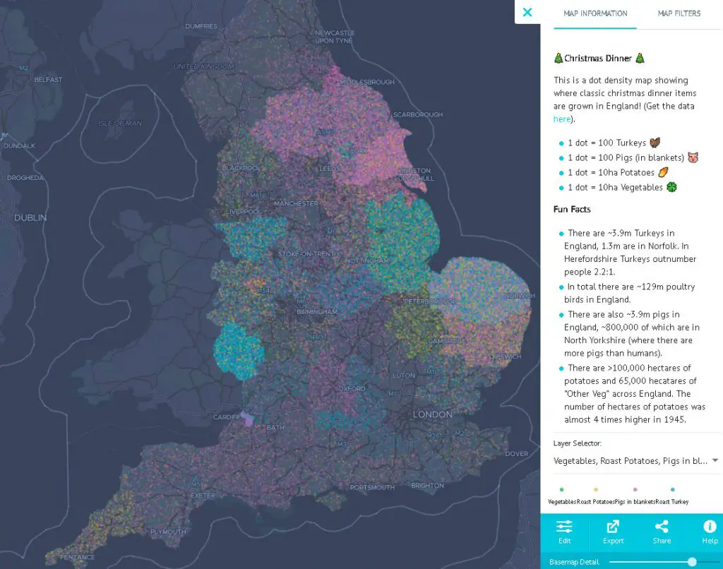 The Christmas Dinner interactive map