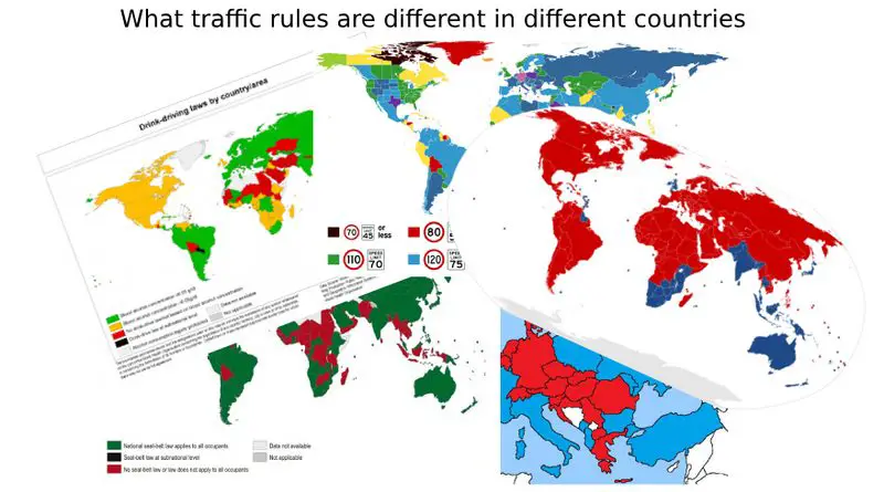 What traffic rules are different in different countries