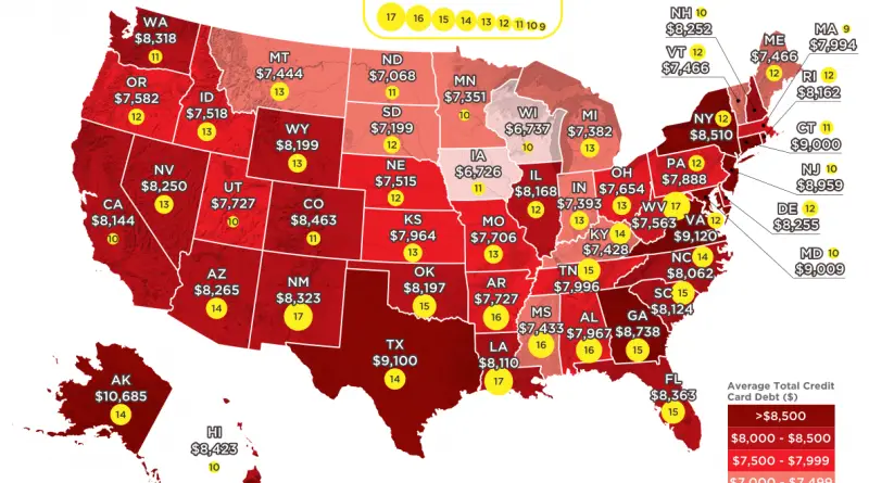 How Long It Will Take to Kill the Average Credit Card Debt in Every U.S. State