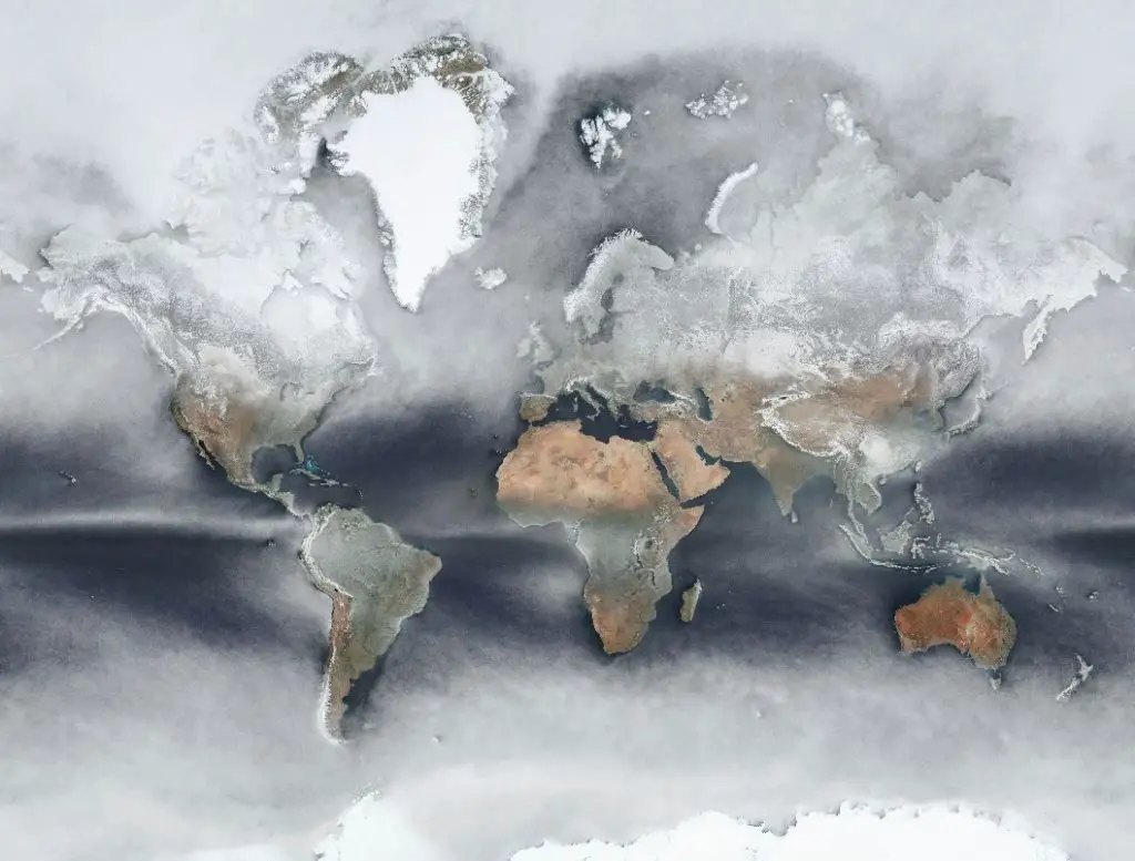 The average cloud cover across the world - Vivid Maps