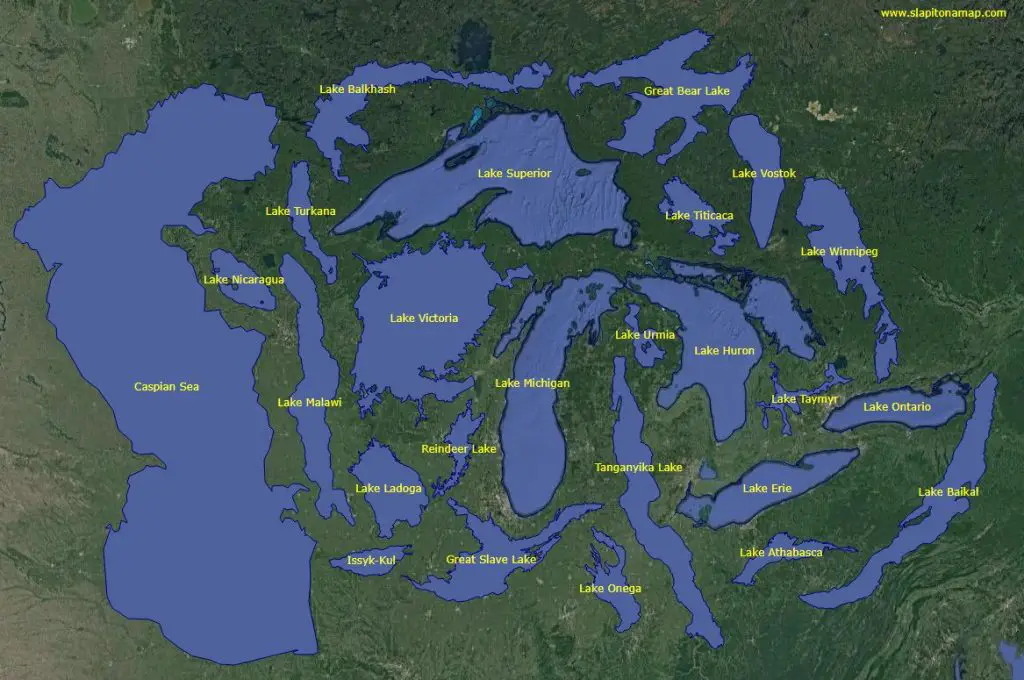 World S 25 Largest Lakes By Area Vivid Maps   Lakes 1024x680 