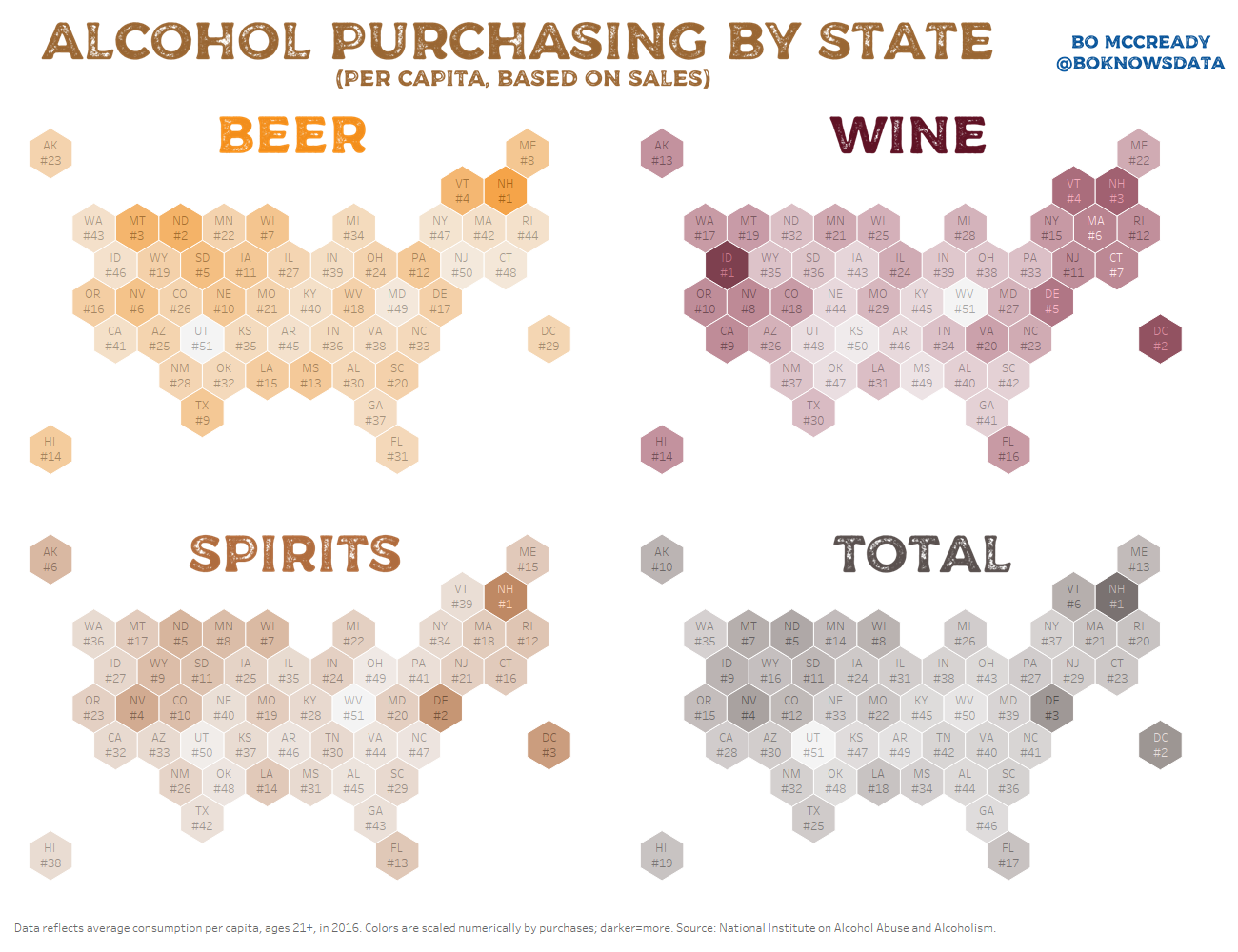 Alcohol purchasing by the U.S. state Vivid Maps