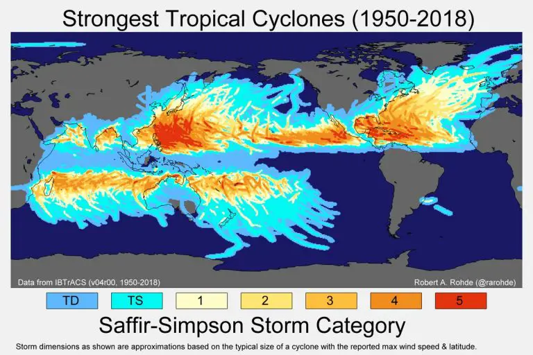 Animated Track And Intensity Of Every Tropical Cyclone (1950 - 2018 ...