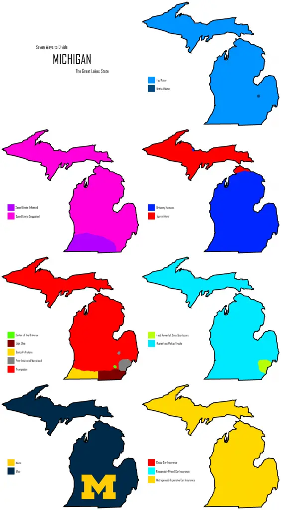 Six ways to divide Michigan﻿