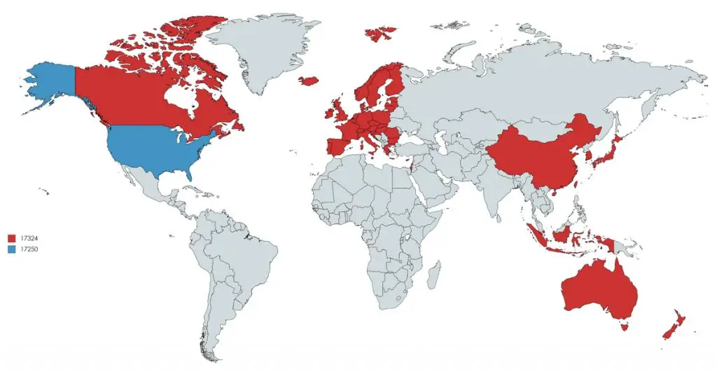 The Countries In Red Have As Many Murders Combined As The United States