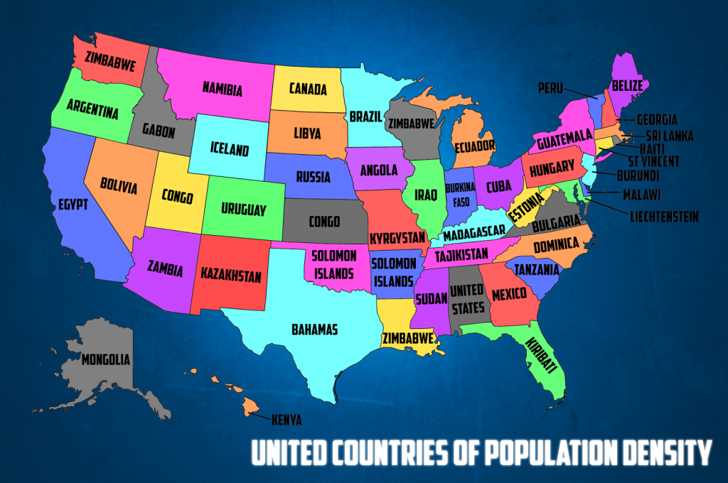 Population density of United States with United Kingdom equivalents